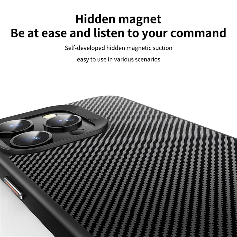 MagSafe-Hülle für Apple iPhone 15 Pro, OEM, Carbon, Schwarz