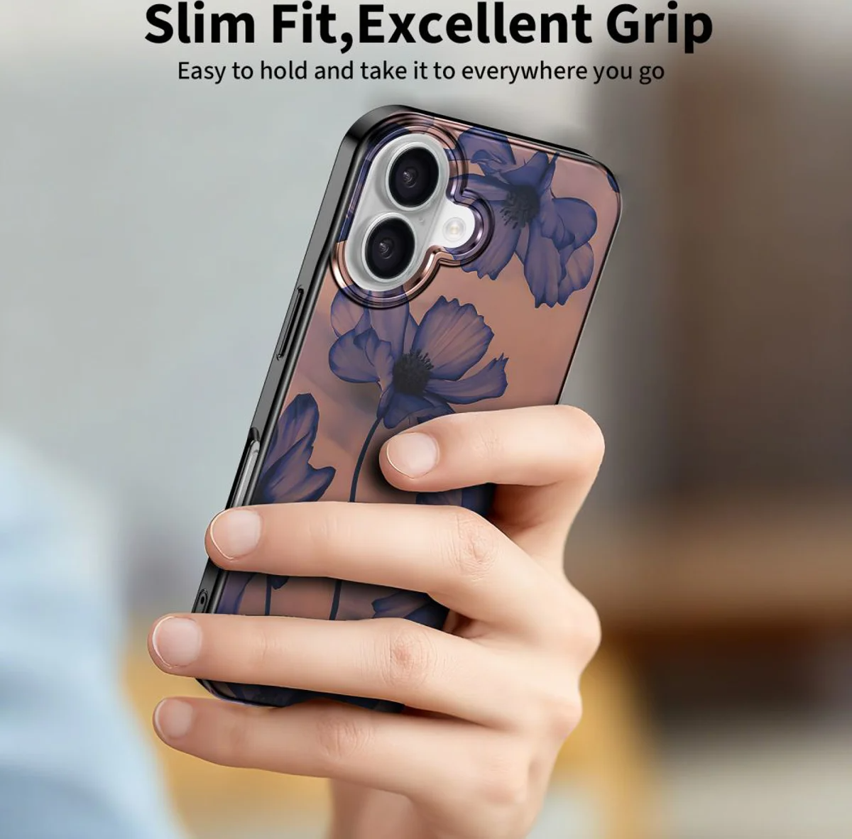 MagSafe Hülle für Apple iPhone 16, Tech-Protect, Lamano Velvet Night, Schwarz