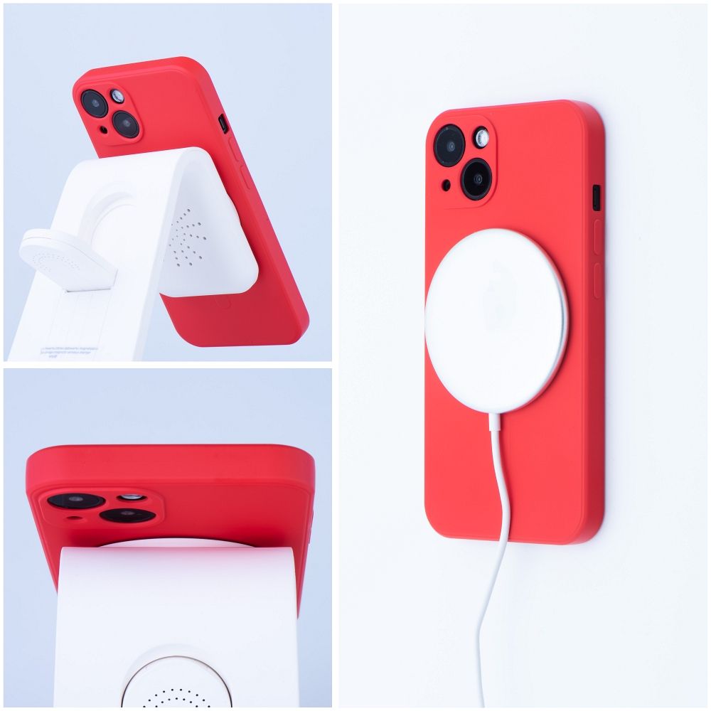 MagSafe-Hülle für Apple iPhone 17e / 16e, OEM, Silicone Mag, Rot