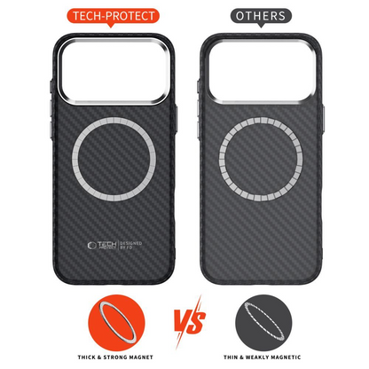 MagSafe Case for Apple iPhone 17 Pro Max, Tech-Protect, Ion Carbon, Black