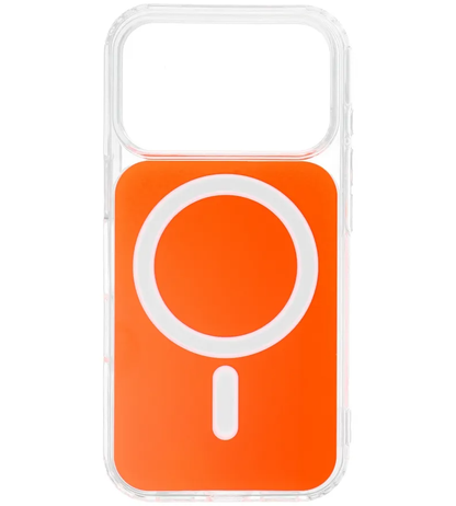 MagSafe-Hülle für Apple iPhone 17e / 16e, OEM, Clear Fusion Mag Cover, Orange