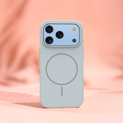 MagSafe-Hülle für Apple iPhone 17 Pro, OEM, dünn aus Silikon, Grau