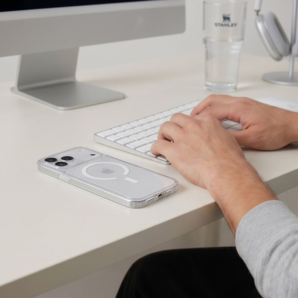 MagSafe-Hülle für Apple iPhone 18 Pro / 17 Pro, Tech-Protect, Flexair Hybrid CC, Transparent