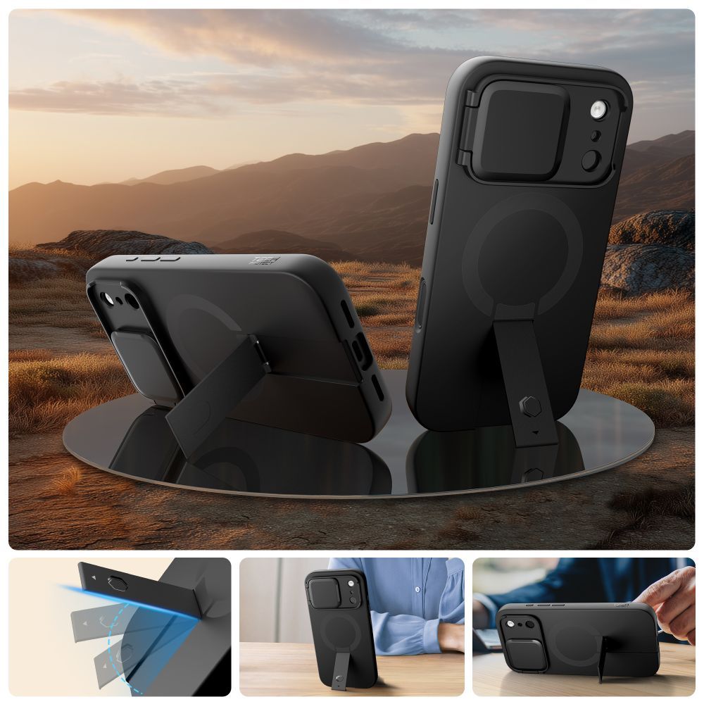 MagSafe Hülle für Apple iPhone 17 Pro Max, Tech-Protect, Kevlar Aura, Schwarz