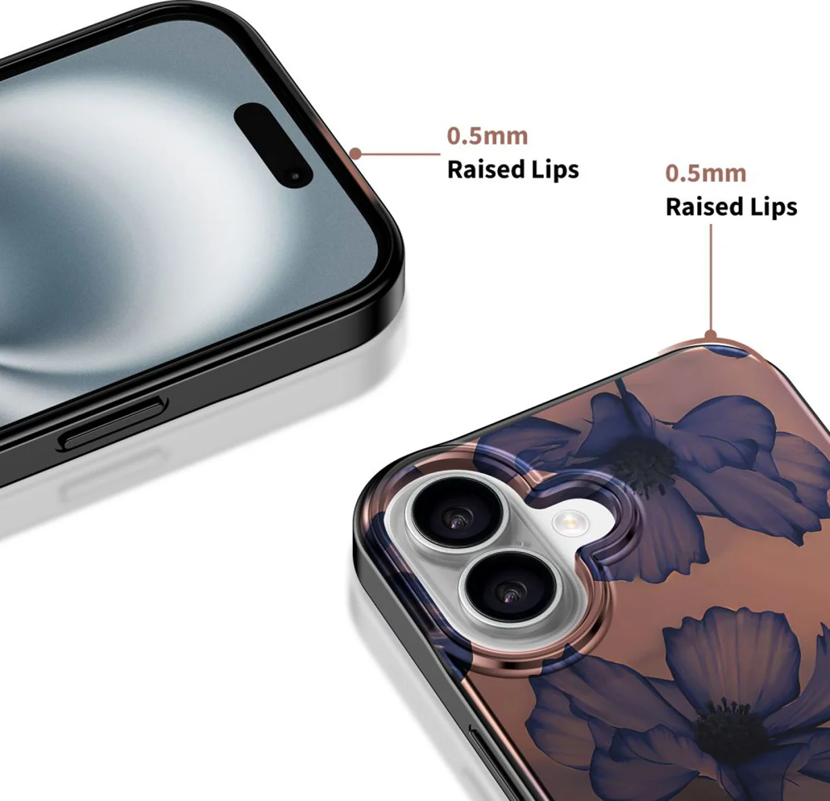 MagSafe Hülle für Apple iPhone 16, Tech-Protect, Lamano Velvet Night, Schwarz