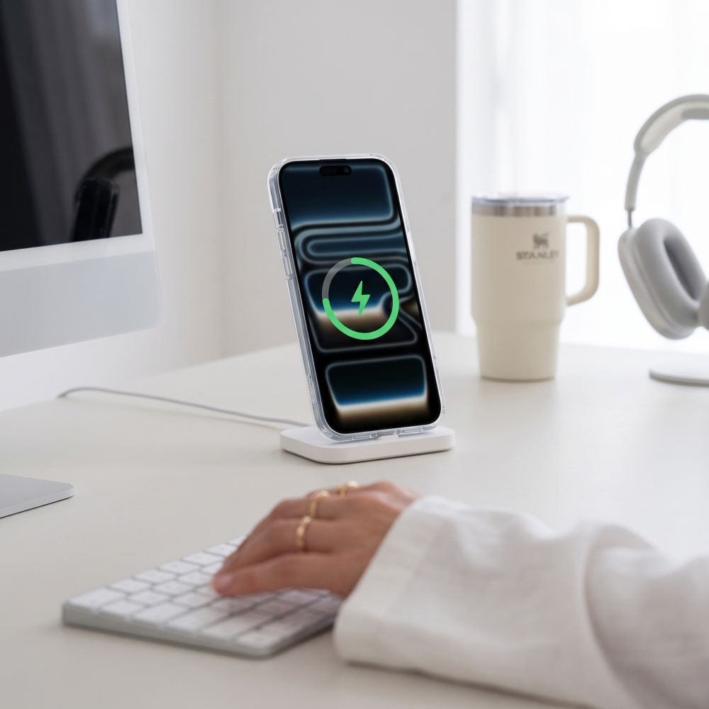 MagSafe-Hülle für Apple iPhone 18 Pro / 17 Pro, Tech-Protect, Flexair Hybrid mit Displayschutz, Transparent
