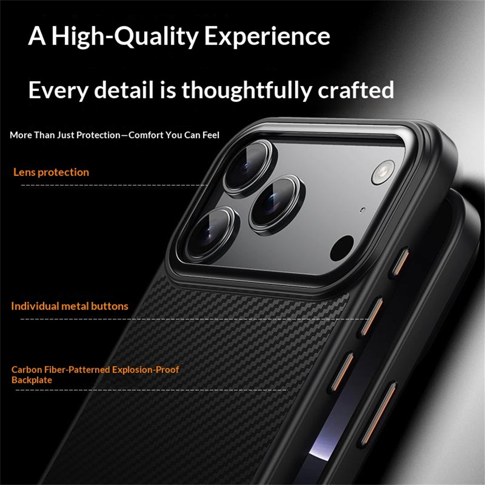 MagSafe-Hülle für Apple iPhone 18 Pro Max / 17 Pro Max, OEM, Carbon, Schwarz