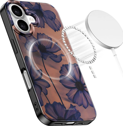 MagSafe Hülle für Apple iPhone 16, Tech-Protect, Lamano Velvet Night, Schwarz