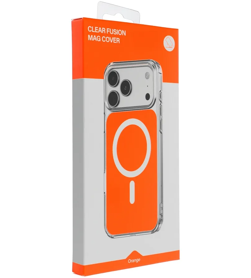 MagSafe-Hülle für Apple iPhone 17e / 16e, OEM, Clear Fusion Mag Cover, Orange