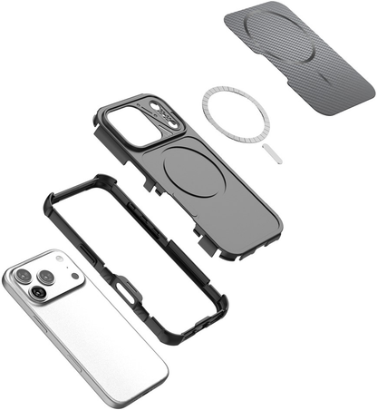 MagSafe-Hülle für Apple iPhone 18 Pro Max / 17 Pro Max, OEM, Carbon- und Eckenschutz, Schwarz