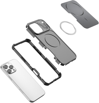 MagSafe-Hülle für Apple iPhone 16 Pro, OEM, Carbon- und Eckenschutz, Lila
