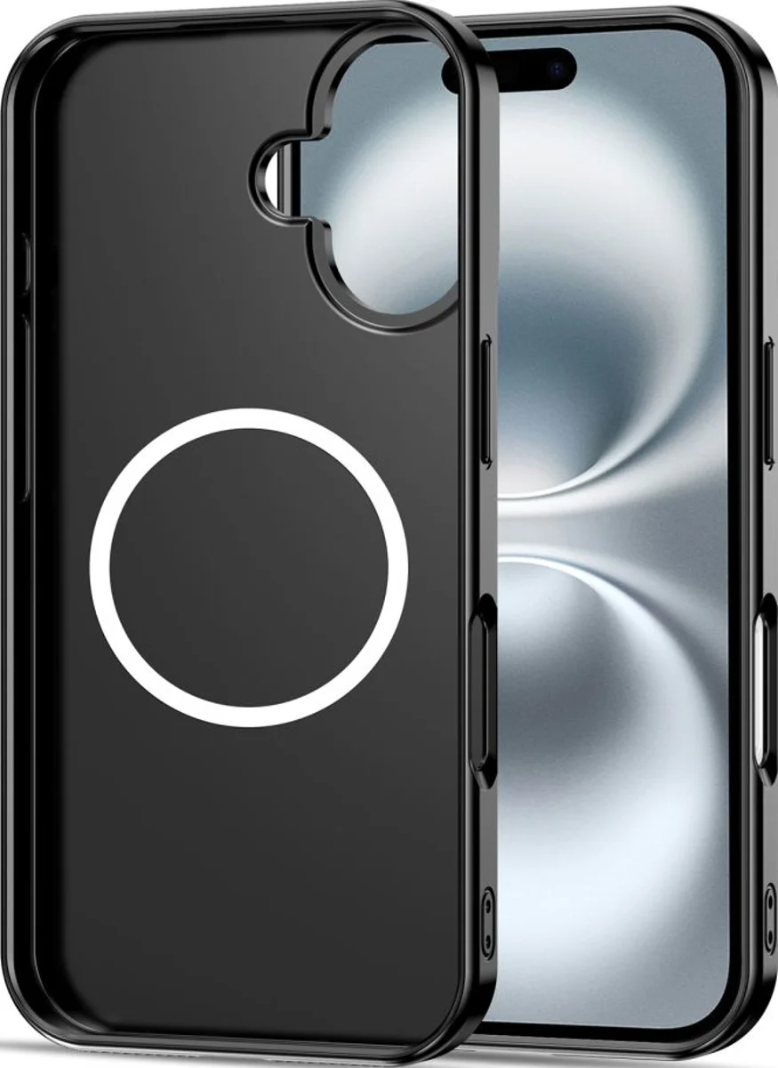 MagSafe Hülle für Apple iPhone 16, Tech-Protect, Lamano Velvet Night, Schwarz