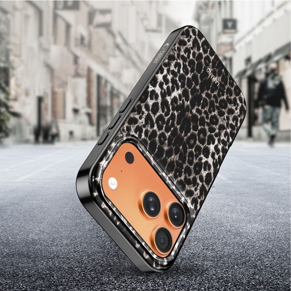 MagSafe Hülle für Apple iPhone 17 Pro, Tech-Protect, Lamano Leopard, Schwarz