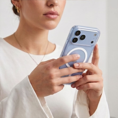 MagSafe-Hülle für Apple iPhone 18 Pro / 17 Pro, Tech-Protect, Flexair Hybrid mit Displayschutz, Transparent