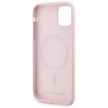 MagSafe Case for Apple iPhone 11, Karl Lagerfeld, Karl & Choupette Silicone, Pink