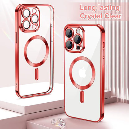MagSafe-Hülle für Apple iPhone 12 Pro Max, Techsuit, Luxury Crystal, Rot