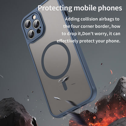 MagSafe-Hülle für Apple iPhone 12 Pro, Techsuit, HaloFrost II, Marineblau
