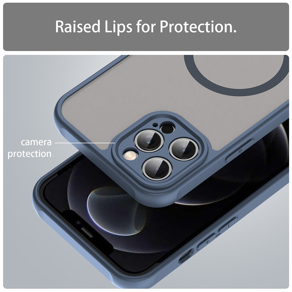 MagSafe-Hülle für Apple iPhone 12 Pro, Techsuit, HaloFrost II, Marineblau