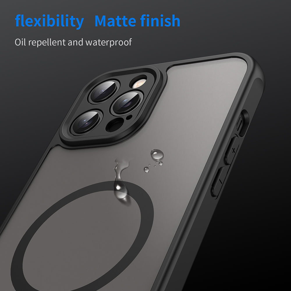 MagSafe Case for Apple iPhone 12 Pro, Techsuit, HaloFrost II, Black