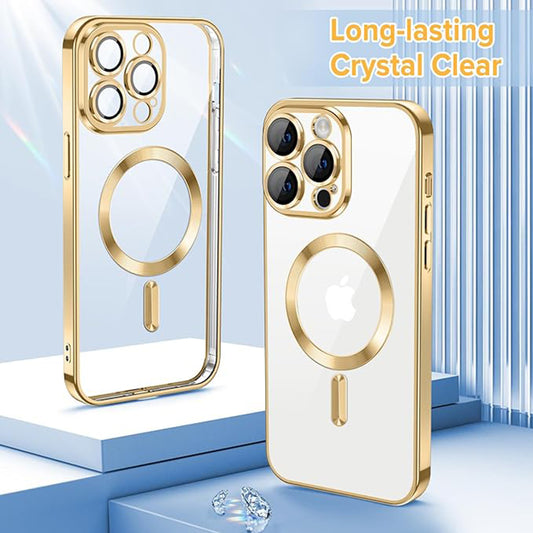 MagSafe-Hülle für Apple iPhone 12 Pro, Techsuit, Luxury Crystal, Gold
