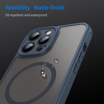 MagSafe-Hülle für Apple iPhone 13 Pro Max, Techsuit, HaloFrost II, Marineblau