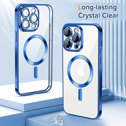 MagSafe-Hülle für Apple iPhone 13 Pro Max, Techsuit, Luxury Crystal, Dunkelblau