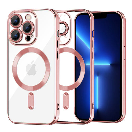 MagSafe-Hülle für Apple iPhone 13 Pro Max, Techsuit, Luxury Crystal, Rosa
