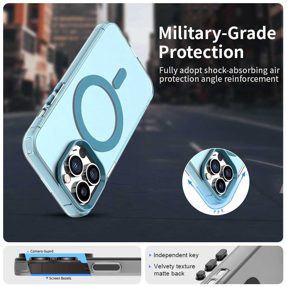 MagSafe Case for Apple iPhone 13 Pro, Techsuit, CandyCase, Blue