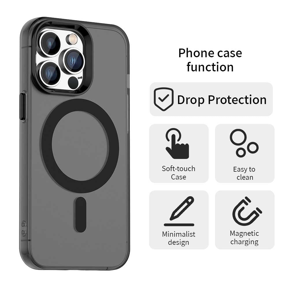 MagSafe-Hülle für Apple iPhone 13 Pro, Techsuit, CandyCase, Schwarz