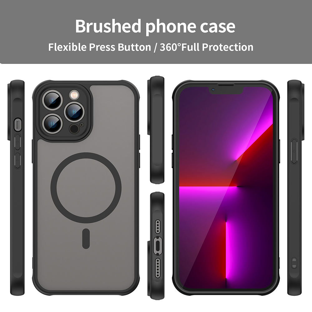 MagSafe-Hülle für Apple iPhone 13 Pro, Techsuit, HaloFrost II, Schwarz