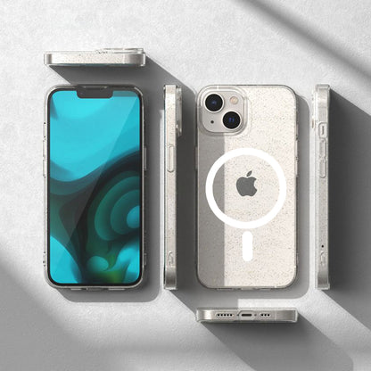 MagSafe-Hülle für Apple iPhone 13 Pro, Techsuit, SparkleSkin, Transparent