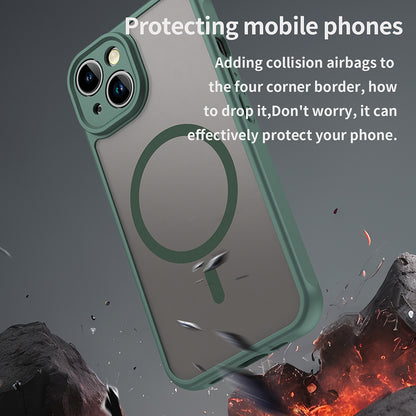 MagSafe Case for Apple iPhone 13, Techsuit, HaloFrost II, Green