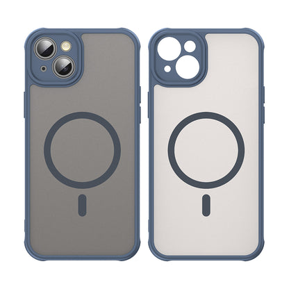 MagSafe-Hülle für Apple iPhone 14 Plus, Techsuit, HaloFrost II, Marineblau