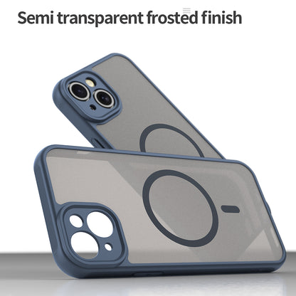 MagSafe-Hülle für Apple iPhone 14 Plus, Techsuit, HaloFrost II, Marineblau