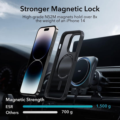 MagSafe Case for Apple iPhone 14 Pro, ESR, Classic Hybrid, Matte Black