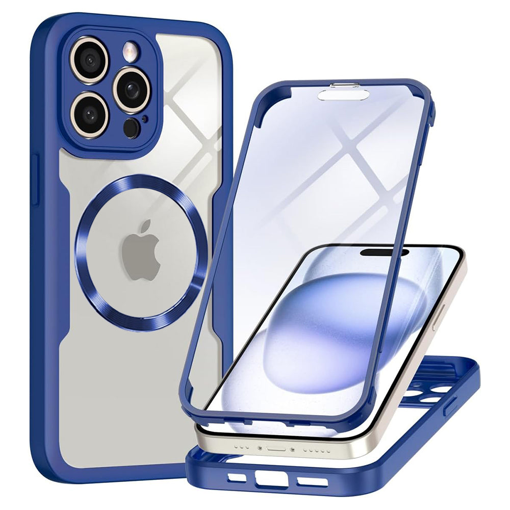 MagSafe-Hülle für Apple iPhone 14 Pro Max, Techsuit, ColorVerse 360, Blau
