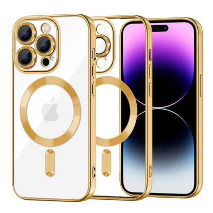 MagSafe-Hülle für Apple iPhone 14 Pro Max, Techsuit, Luxury Crystal, Gold