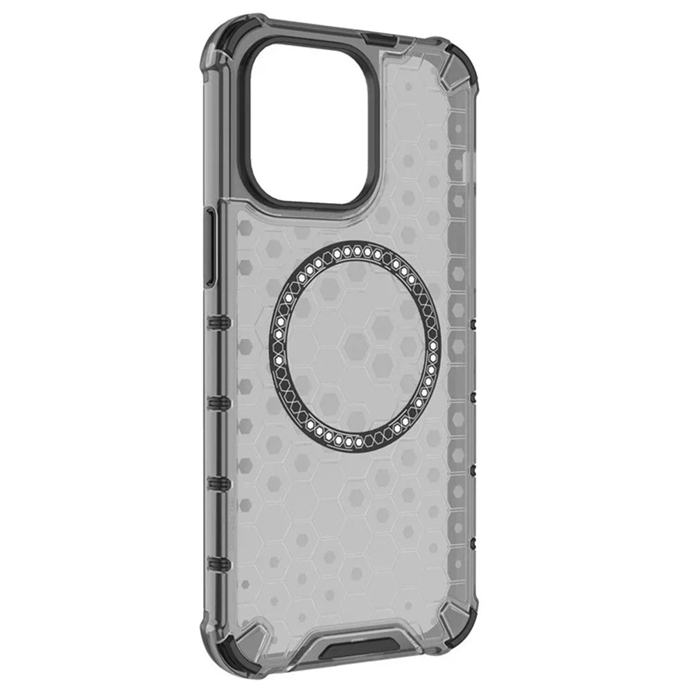 MagSafe Case for Apple iPhone 14 Pro, Techsuit, HoneyComb Shield, White