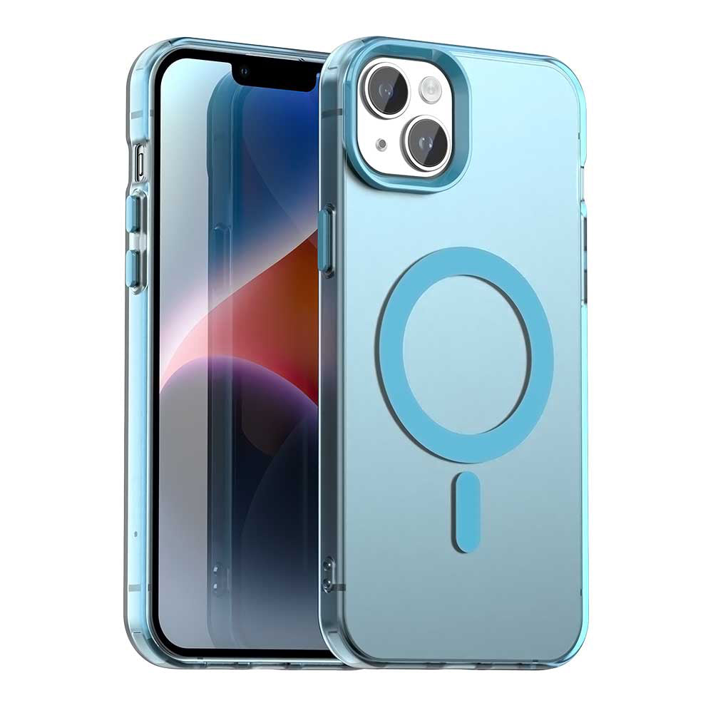 MagSafe Case for Apple iPhone 14, Techsuit, CandyCase, Blue