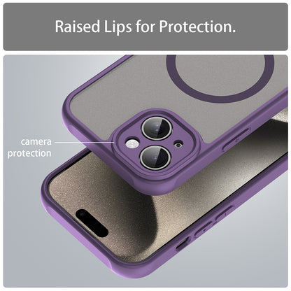 MagSafe Case for Apple iPhone 15 Plus, Techsuit, HaloFrost II, Purple