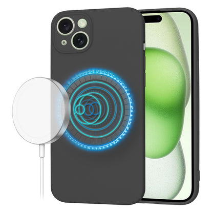 MagSafe-Hülle für Apple iPhone 15 Plus, Techsuit, SoftFlex, Schwarz