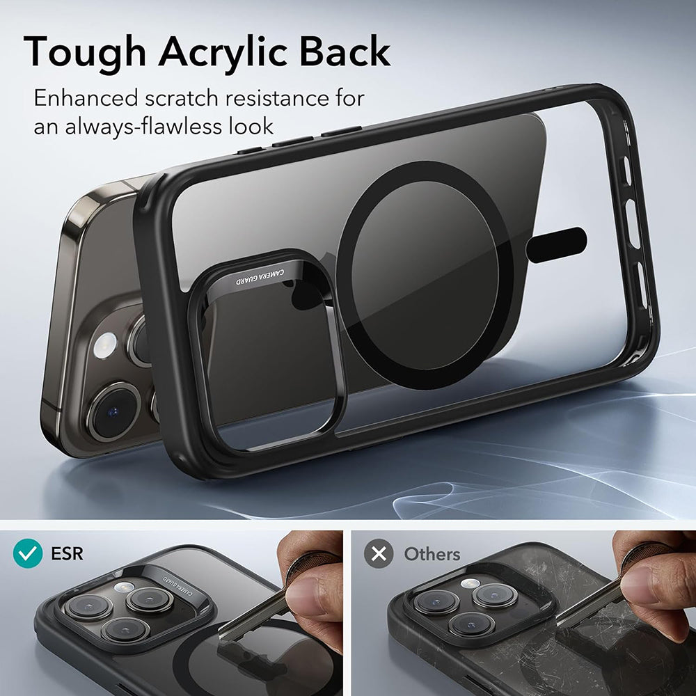 MagSafe Case for Apple iPhone 15 Pro, ESR, Classic Hybrid, Transparent Black