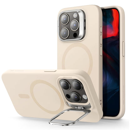MagSafe Hülle für Apple iPhone 15 Pro, ESR, Cloud Soft Kickstand, Creme
