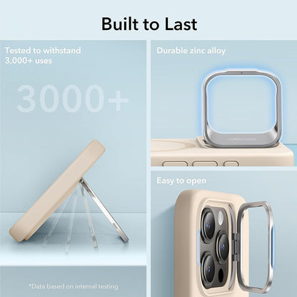 MagSafe Hülle für Apple iPhone 15 Pro, ESR, Cloud Soft Kickstand, Creme