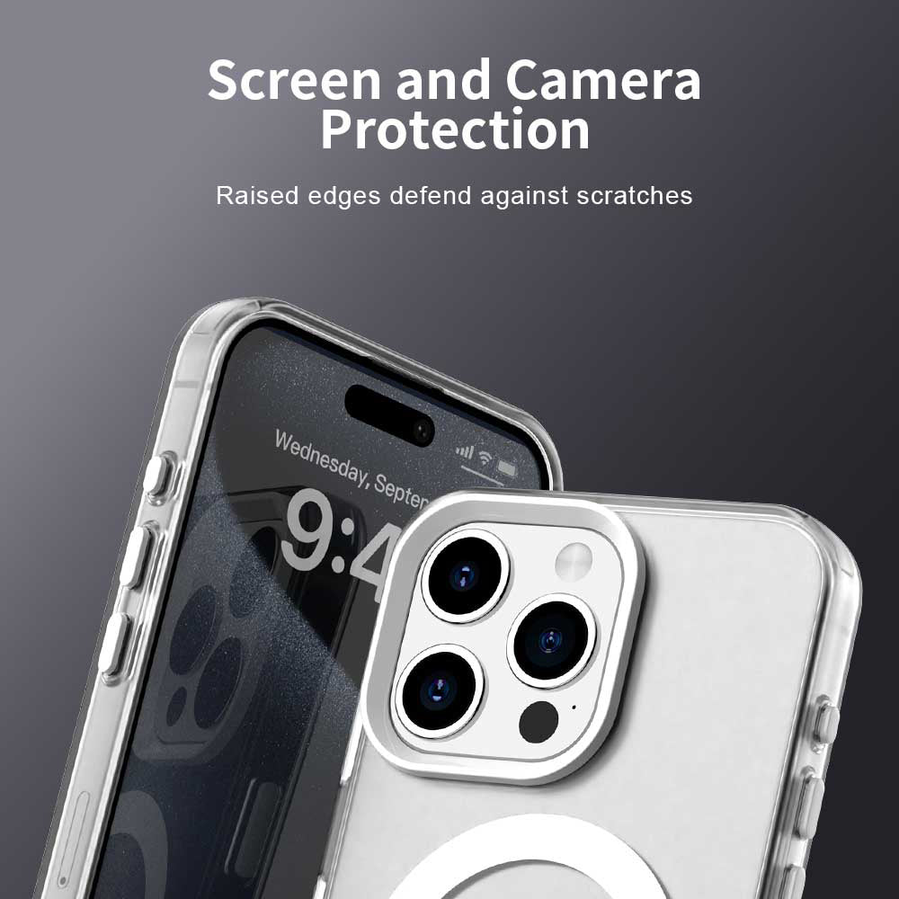 MagSafe-Hülle für Apple iPhone 15 Pro Max, Techsuit, CandyCase, Weiß