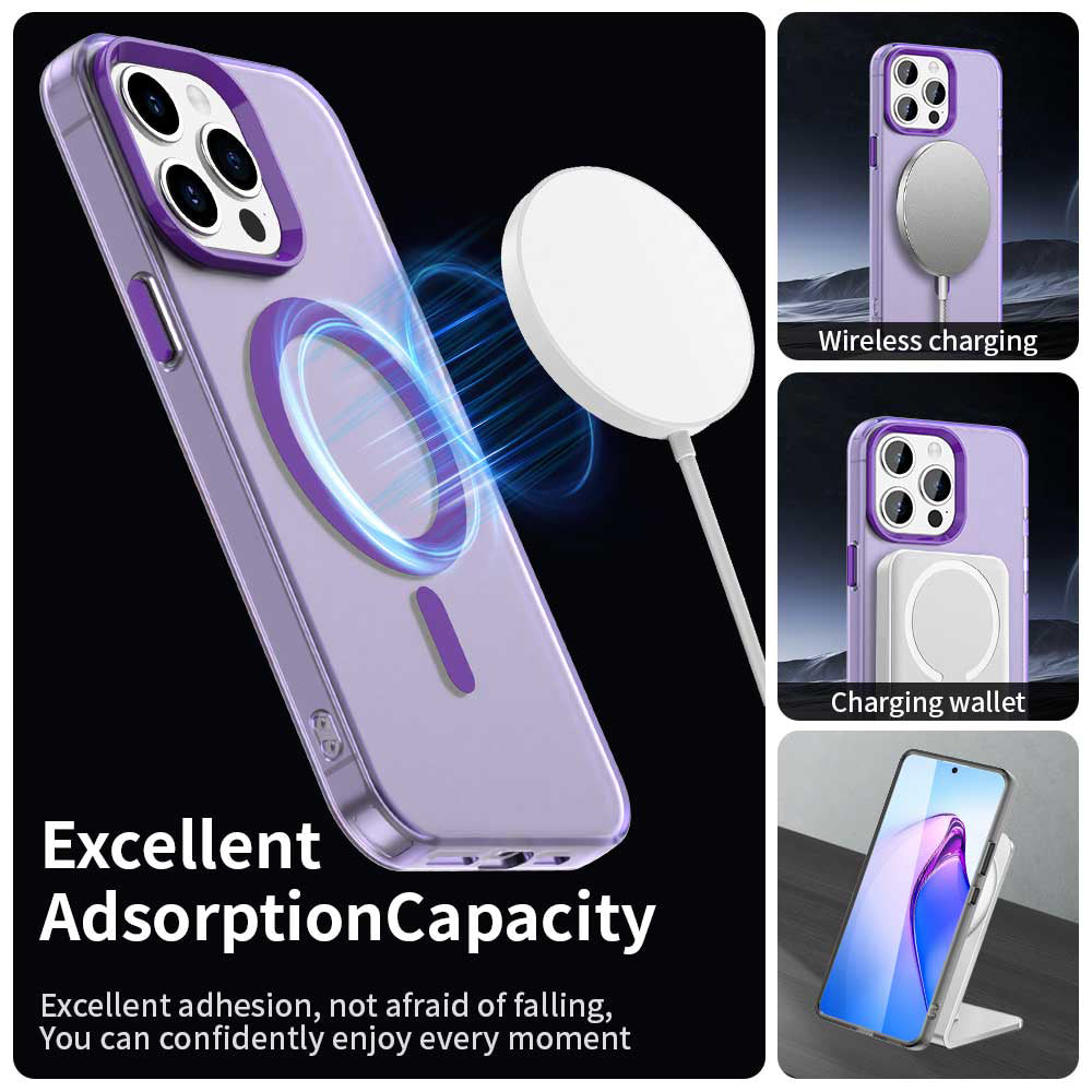 MagSafe-Hülle für Apple iPhone 15 Pro Max, Techsuit, CandyCase, Lila