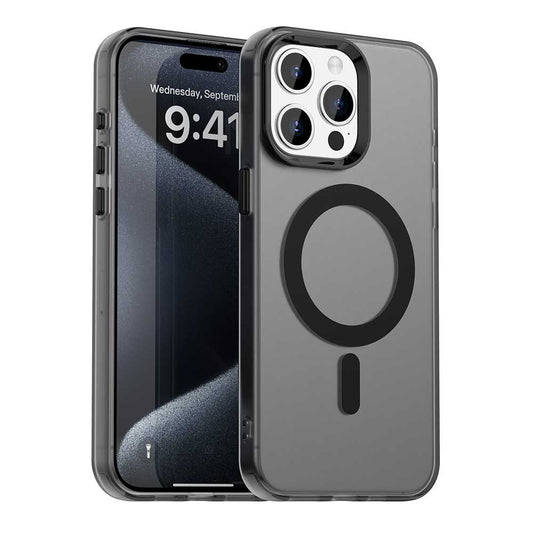 MagSafe-Hülle für Apple iPhone 15 Pro Max, Techsuit, CandyCase, Schwarz