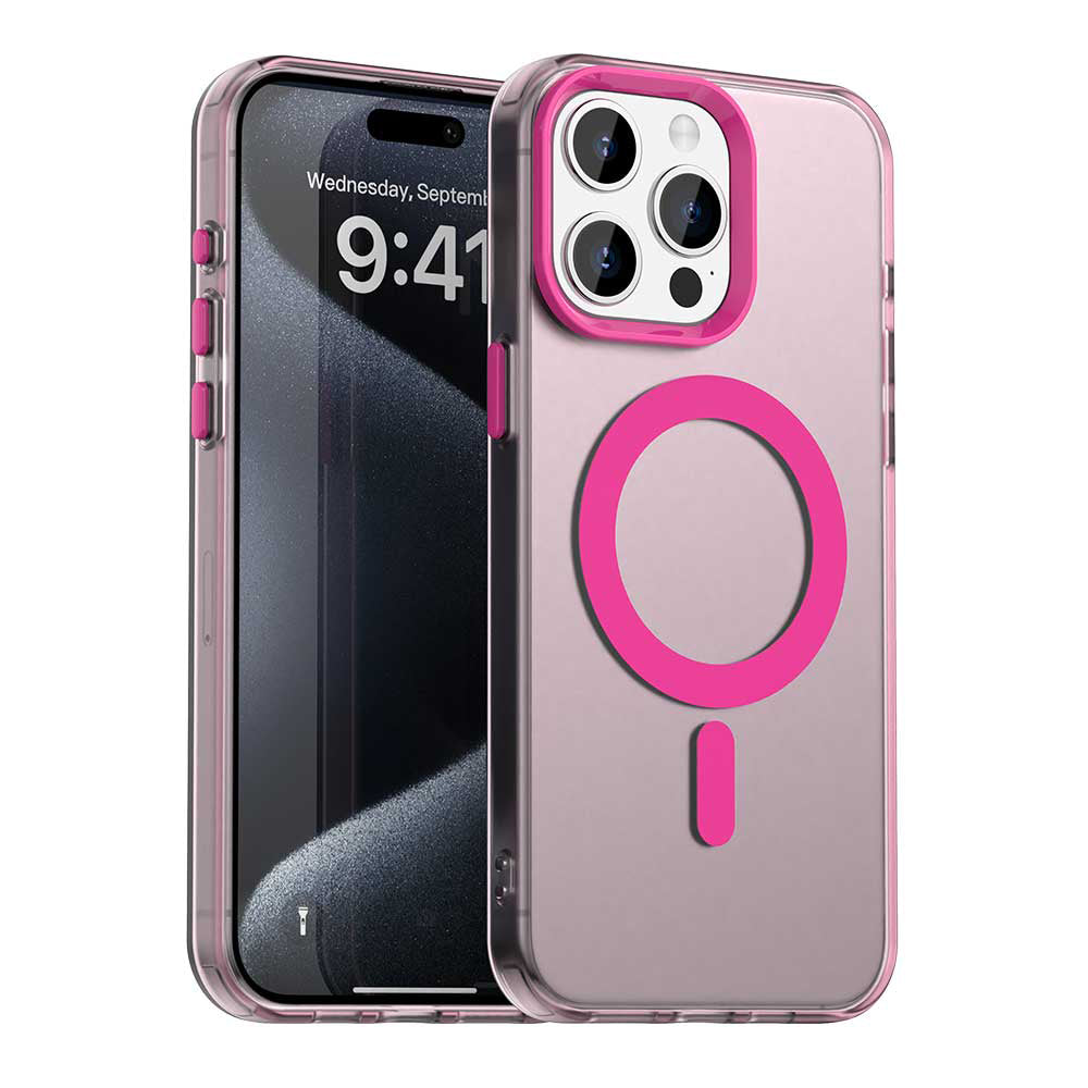 MagSafe-Hülle für Apple iPhone 15 Pro Max, Techsuit, CandyCase, Rosa