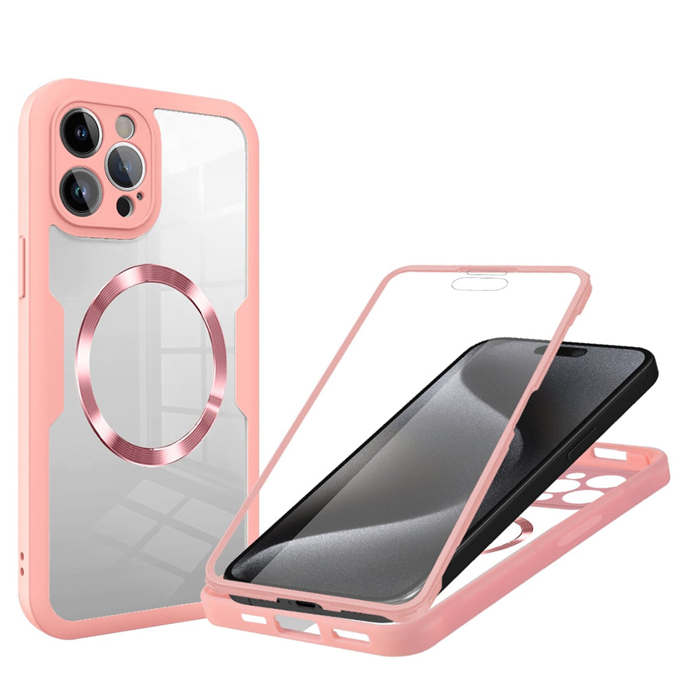 MagSafe Case for Apple iPhone 15 Pro Max, Techsuit, ColorVerse 360, Pink