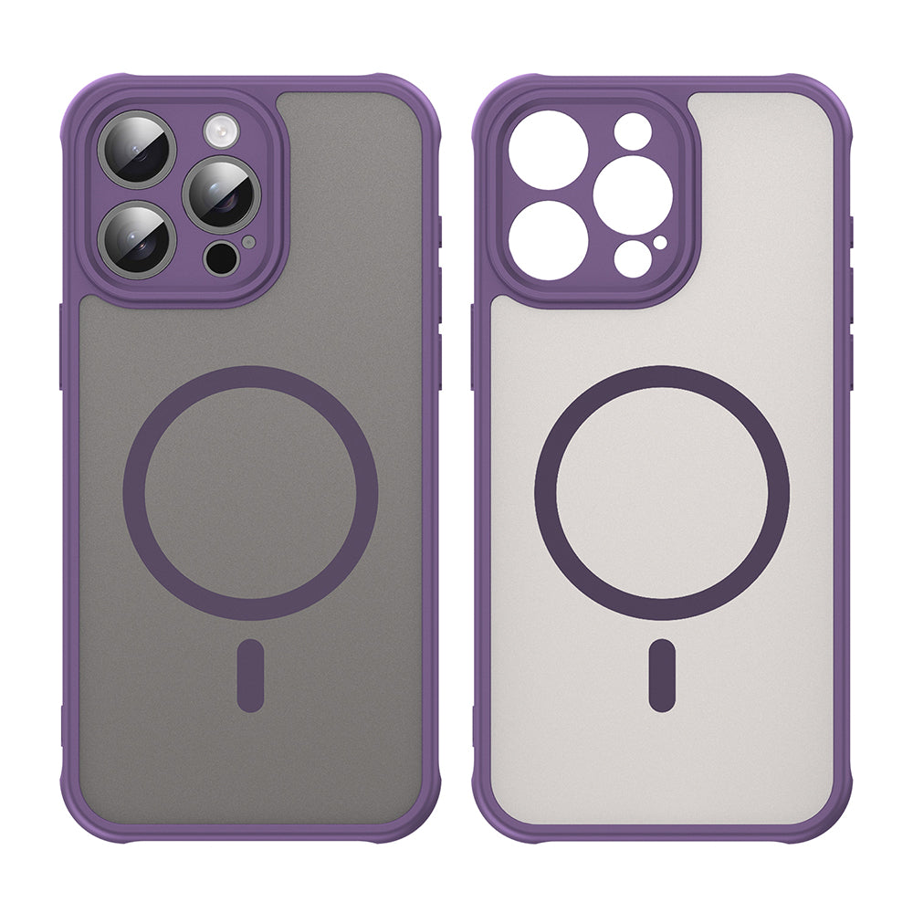 MagSafe Case for Apple iPhone 15 Pro Max, Techsuit, HaloFrost II, Purple